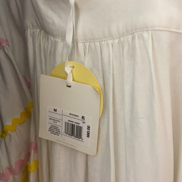 - White Multi print dress with flared arms - Picture 6 of 7